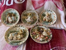 Five Decorative Plates Cherished Teddies Collectible Plates