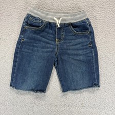 Cat Jack Dark Wash Blue Kids Size 5T Toddler Cut Off Cropped Straight Shorts