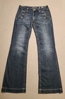 Miss Me JP55148 Wide Leg Jeans Size 31  Bling Y2K Boho Flare Denim Low Amazing!