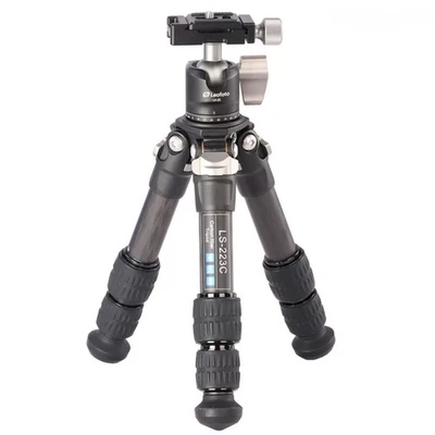 Leofoto Ranger LS-223C Carbon Fibre Mini Compact Tripod &LH-25 Ballhead UK STOCK - Image 1 of 4