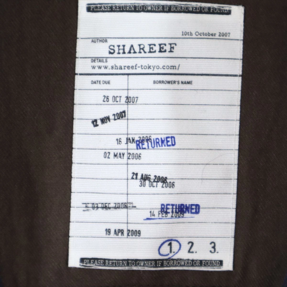 Used SHAREEF made in Japan Stainless collar coat 1 Navy Men's - product detail image 7