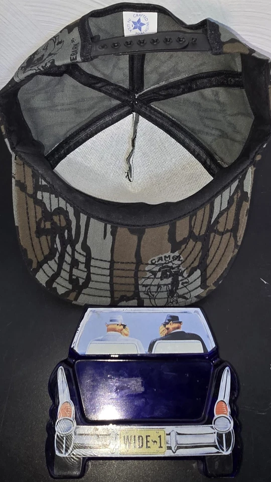 Joe Camel Lote Trebark Camuflaje Sombrero Gorra Snapback/Cenicero Cigarrillos Hecho en EE. UU. Foto 3 de 4