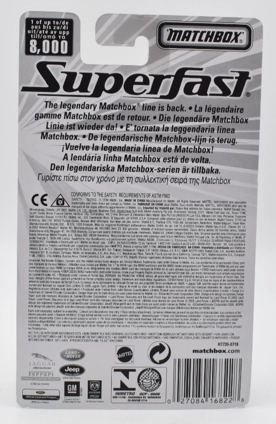 Matchbox New Superfast #11 Dennis Sabre Fire Engine red. Blister pack.... - Image 2 of 2