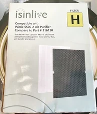 isinlive Filter H True HEPA Replacement Filter & Carbon Filter Combo Pack