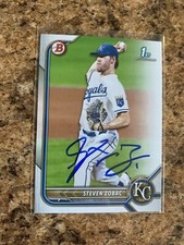 Steven Zobac Signed 2022 Bowman Draft Rc Auto Kansas City Royals BD-101
