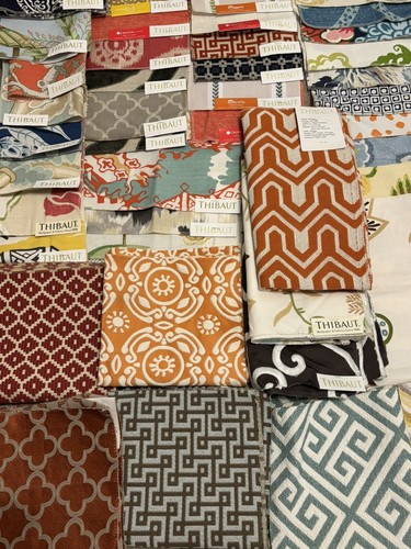64 Assorted Sizes Thibaut Florals Prints Fabric Sample Pieces 8x9-27x27 - Picture 9 of 9