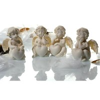 24 Engelfiguren Mit Herz Je 4 X 5,5 X 4 Cm Hochzeit Gastgeschenk Engel Figuren