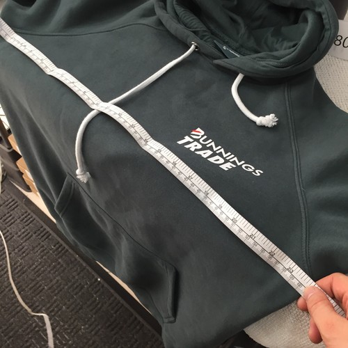 Bunnings Trade mens hoodie jumper size M green long sleeve cotton blend 107805 - Picture 10 of 12