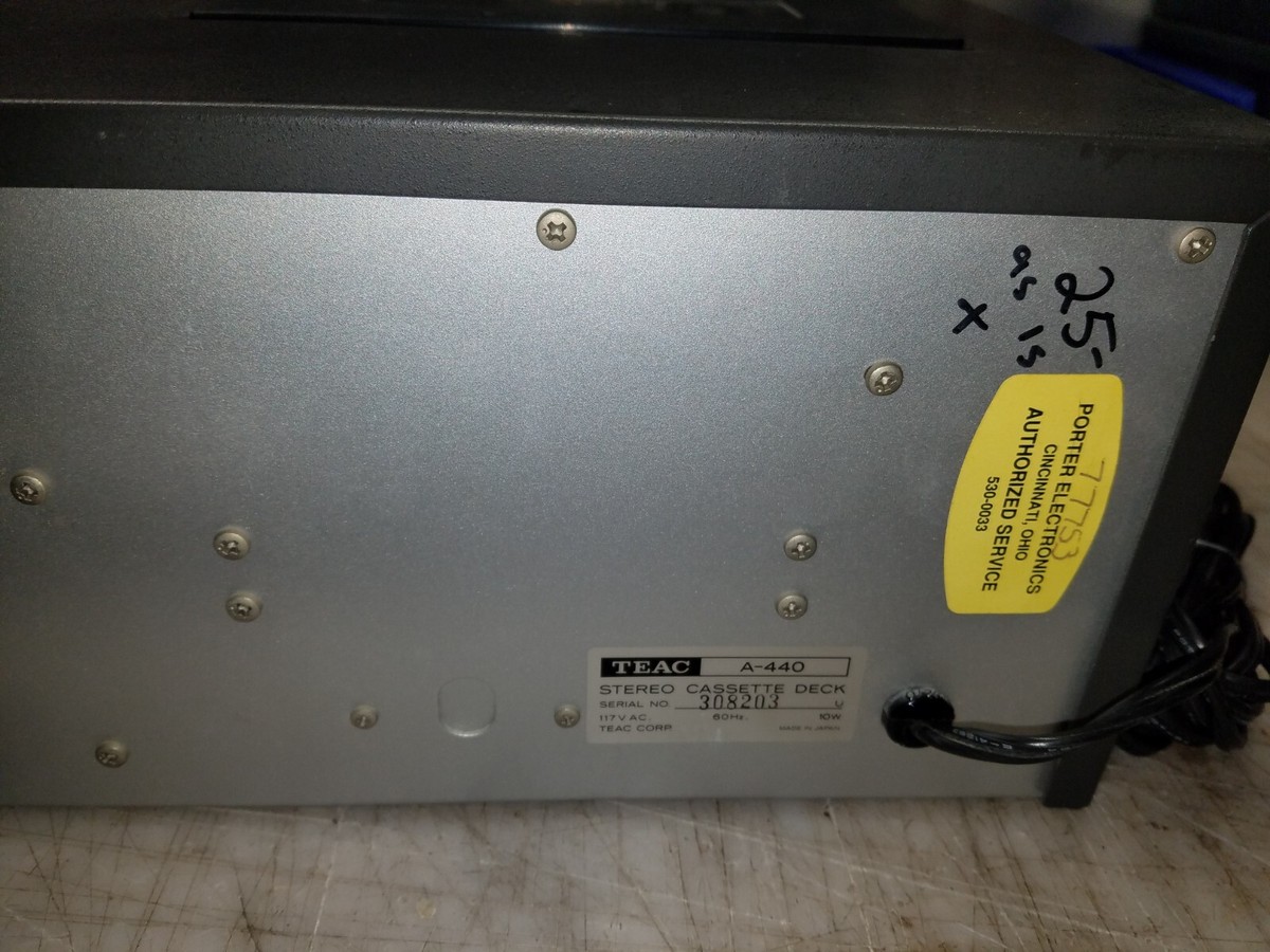 TEAC A-440 A440 stereo cassette player recorder as is for parts