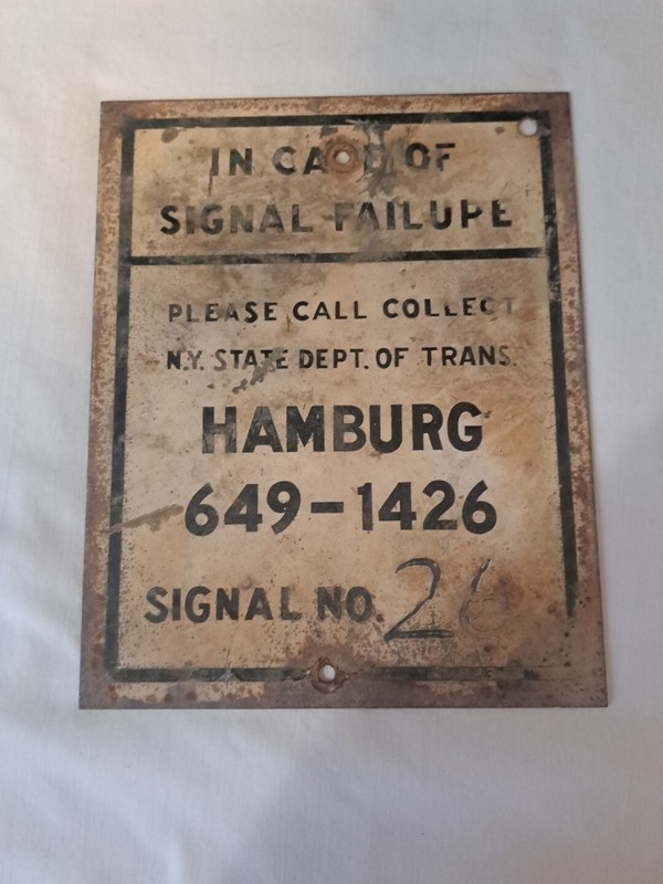 Vinage Signal Failure Sign Hamburg N.Y 