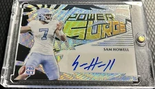 2022 Leaf Pro Set 7/40 Sam Howell Seahawks Power Surge Rookie Auto Jersey # 1/1