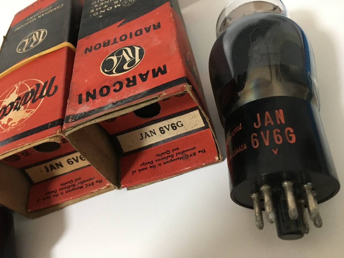 RARE NOS/NIB PAIR 6V6 MARCONI - 6V6G JAN - 1940's STRONG