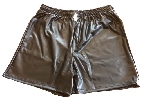 MENS WET LOOK SHINY SPORTS SHORTS GYM FOOTBALL S M L XL 2XL 3XL 4XL 5XL 6XL - Picture 6 of 7