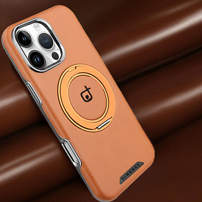 For iPhone 16 Pro Max 15 14 13 12 Magnetic Kickstand Phone Case Shockproof Cover