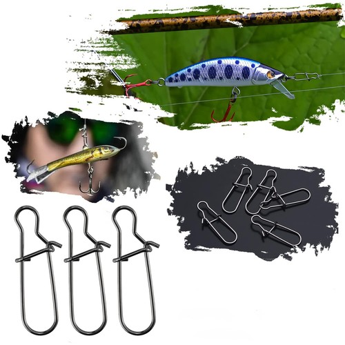 50/100pcs Fishing Snaps Duo Lock Snap 25-220Lb Stainless Steel Quick Change Clip - Picture 5 of 16