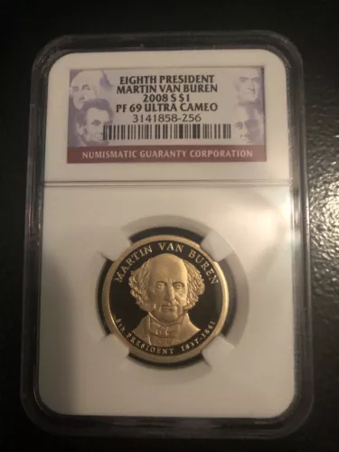 2008-S $1 Martin Van Buren NGC PF69 Ultra Cameo