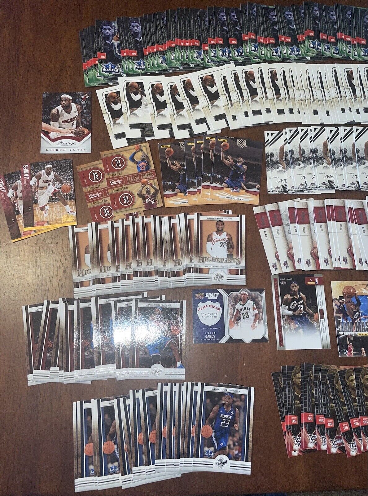 LEBRON JAMES  191 Count Lot Of NBA Basketball Cards !!  King James Cards !!