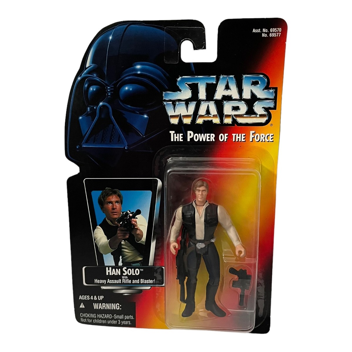 Star Wars Power of Force Red Card Han Solo 3 3/4 Inch Action