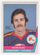 1977-78 O-Pee-Chee WHA Hockey Card #54 Norm Dube - Quebec Nordiques