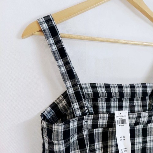 Hollister Women's Black Checked Summer Dress – Size 10 – Cotton Jersey – NEW – - Picture 15 of 17