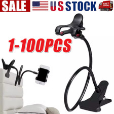 Universal Mobile Phone Gooseneck Stand Holder Flexible Bed Desk Table Clip LOT