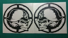 Mulisha decal set large distressed hood door truck army car vinyl sticker 12-20"