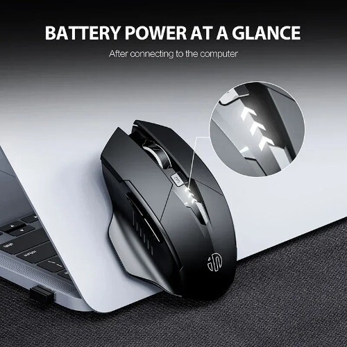 2.4G Wireless Mouse 500mAh Ergonomic Display Office Home Silent Laptop Desktop - Picture 5 of 18