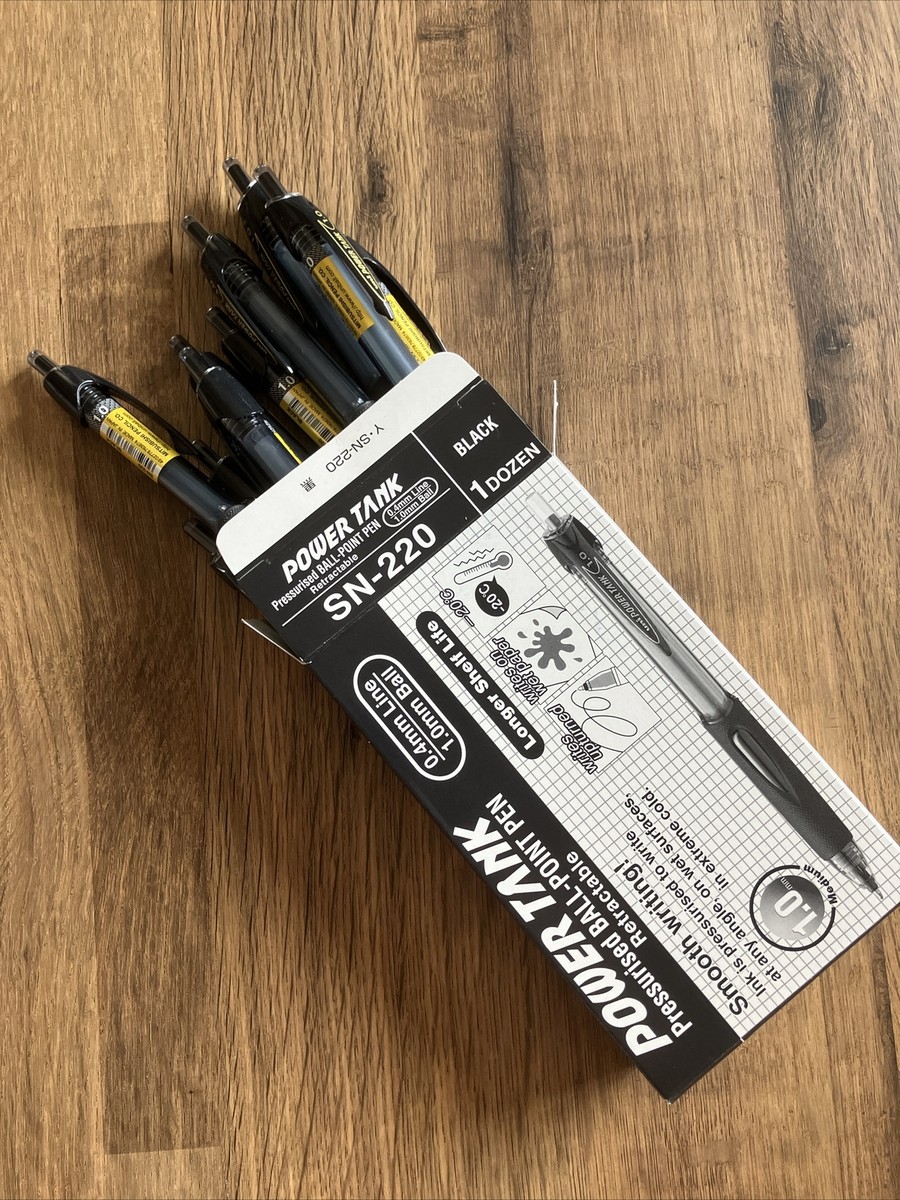 Uni-ball Power Tank Retractable Ballpoint Pens - 1.0mm Black Ink, 12 Pack, All-Weather & Zero-Gravity Use - View #5