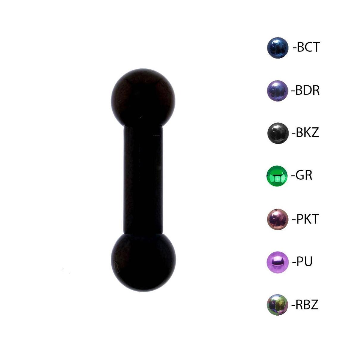 Titanium Straight Barbell Tongue Ring Body Piercing 8 Thru 4