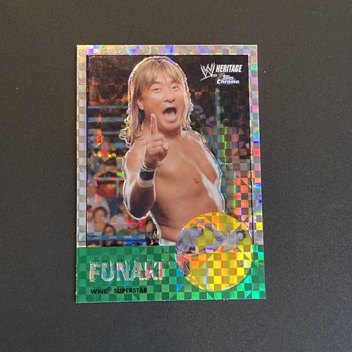 Funaki [Xfractor] #35 2007 Topps Heritage II Chrome WWE card
