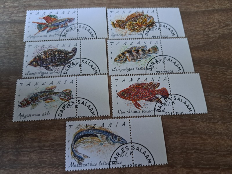1992 tanzania stamps #816-22 used