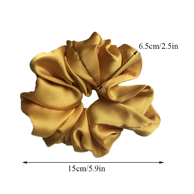 Extra Large Oversized Scrunchies Hair Band Satin Cloth Ponytail Elastic Bobble△↗ - Image 4 of 4