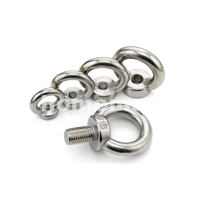 304 Stainless Steel Lifting Eye Bolt Ring Shape Screws Nuts Part M4-M24