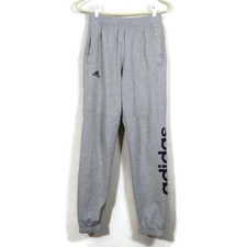 Adidas Women's French Terry Jogger Pants Logo Spellout Gray Size S