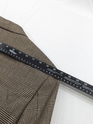 Jos. Bank Blazer Sport Coat Jacket Silk Camel hair 44L Beige Black Glenn Check - Picture 12 of 12