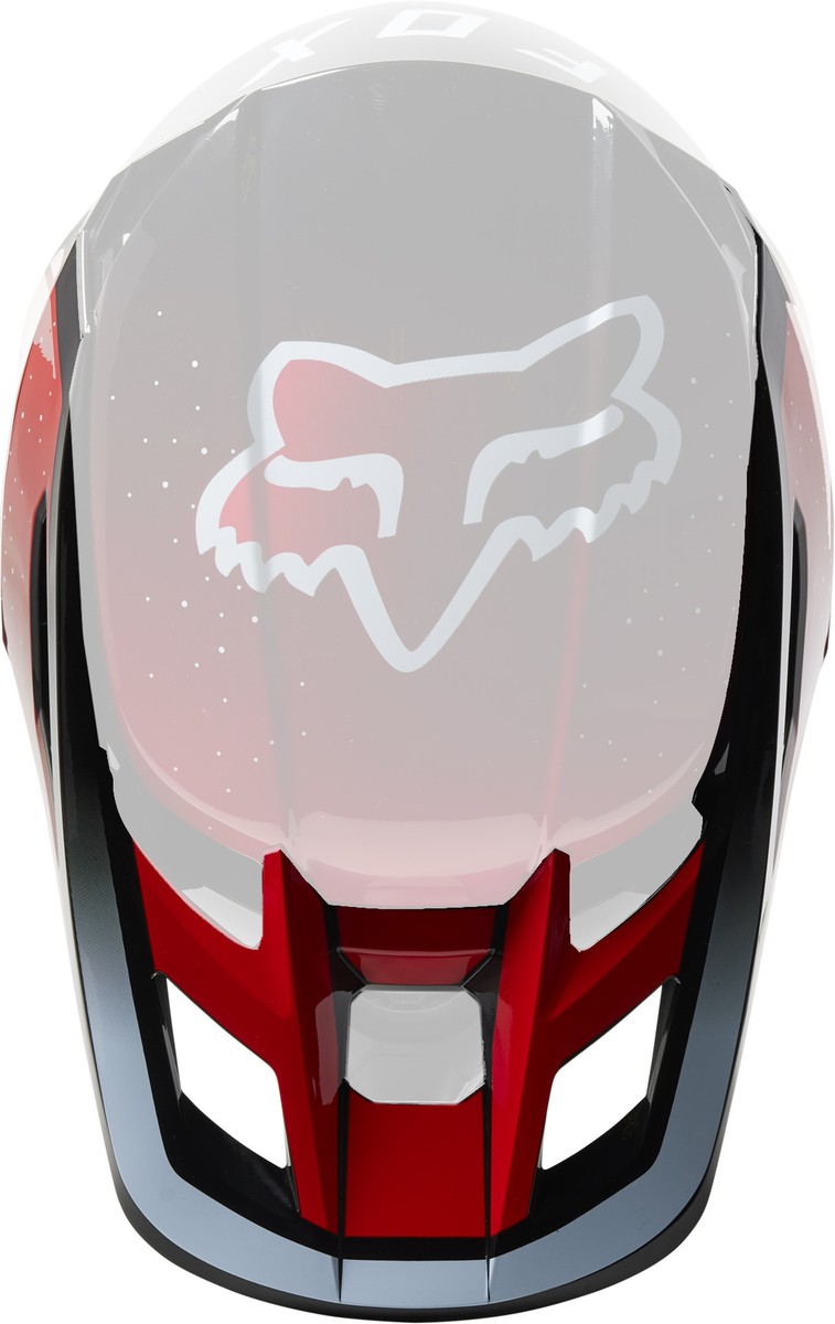 Fox Racing V2 Vizen Helmet Visor/Peak Fluo Red XL/2XL
