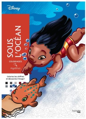 Disney Color by Number Book Training Anti-Stress Creative Gift Kids (French)