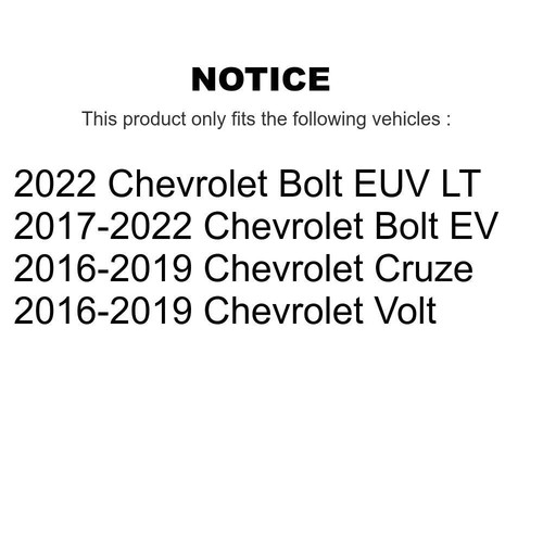 For Chevrolet Cruze Volt Bolt EV EUV Front Rear Ceramic Brake Pads Kit  - Picture 2 of 13