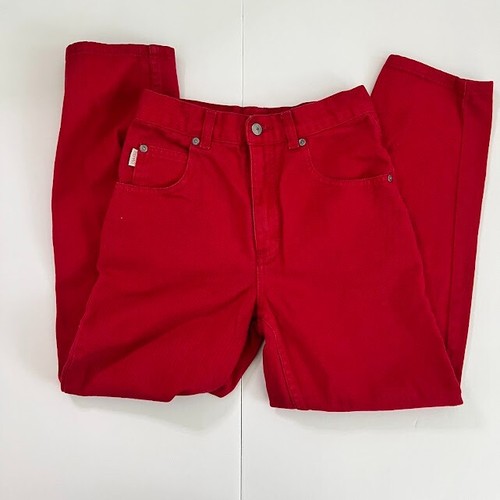 Vintage Esprit Bright Red Childrens Sz 12 Denim Straight Leg Jeans