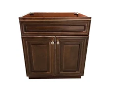 single Maple walnut Bathroom Vanity Base Cabinet solid wood 24" 30" 36"