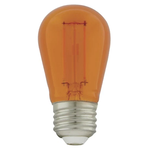 4 Pack Satco S8026 LED Filament 120V 1W =11W S14 Medium E26 Transparent Orange - Picture 3 of 7