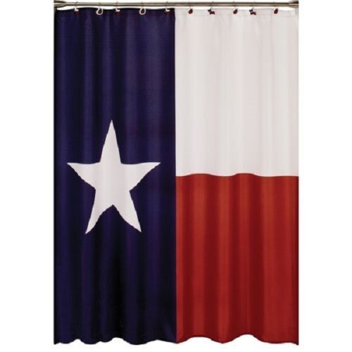 Rideau de douche en tissu, drapeau texan, imperméable et résistant à la moisissure, 71" x 71 - Photo 1 sur 3