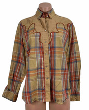 Vintage Tru-West Rockmount Ranch Wear Plaid Winner 794 Pearl Snap Shirt USA 36