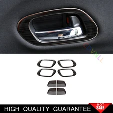 For Honda HR-V Vezel 2016-2022 Black Titanium Inner Door Handle Bowl Frame Trim