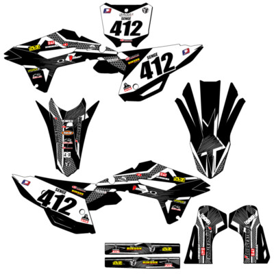 2021-2023 CRF 450 RWE PODIUM Black Senge Graphics Kit Compatible with ...