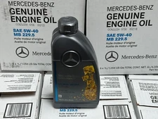 Genuine Mercedes-Benz Engine Oil 5W-40 Synthetic 1L 1.056 Quart 229.5 Certified