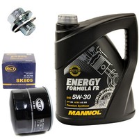 MotoröL Set 5W30 5 Liter + ÖLfilter SK 805 + Schraube FüR Toyota Avensis Corolla