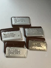 Charga-Plate 1950's Credit Card  each Leather Case Set of 5 Memphis, TENNNEESSE