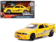 LEON'S NISSAN SKYLINE GT-R BCNR33 YELLOW FAST  FURIOUS 1/32 DIECAST JADA 99515