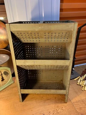 Vintage Australian Kitchen Perforated Metal Vegetable Storage
